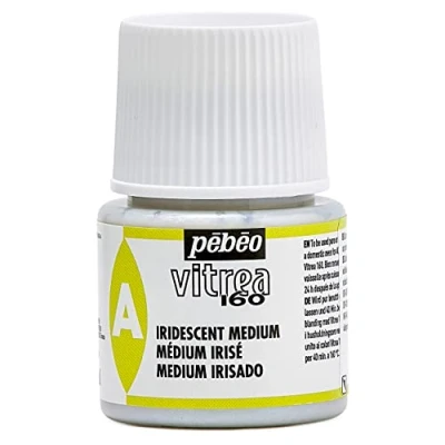 Immagine di PEBEO Vernice Trasparente per Vetro Vitrea 160C Iridescente Medio Rendere i Tuoi Colori V160 Pearlescent 45 ML