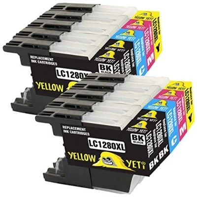 Immagine di Yellow Yeti Sostituzione per Brother LC1280XL LC1240XL 10 Cartucce d&#039;Inchiostro compatibili con MFC J430W J5910DW J6510DW J6910DW J825DW J625DW DCP J925DW J725DW J525W