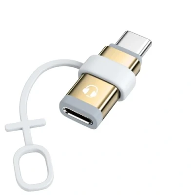 Immagine di MoKo Adattatore da Lightning a USB C Audio con Controllo Linea, per Cuffie iPhone 16/15 Pro Max Plus, iPad Air/Pro, Non Ricarica/Trasferimento Dati, Oro