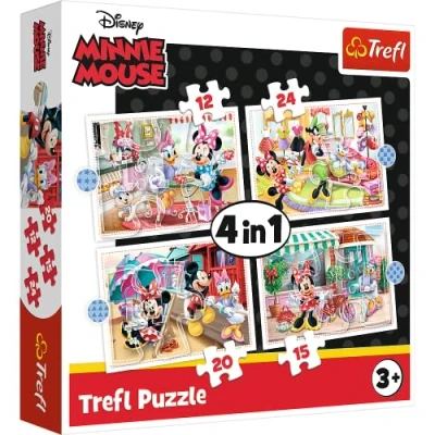 Immagine di Trefl 12 A 24 Elementi, 4 Set, Minnie Con Gli Amici, Per Bambini Da 3 Anni Puzzle, Colore mit Freunden Disney, 34355
