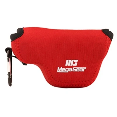 Immagine di MegaGear MG1463 Panasonic Lumix DC GX950, GX900, GF10 (12 32mm) Ultra Light Custodia in Neoprene per Fotocamera (Rosso)