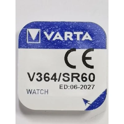 Immagine di Varta V 364 Silver Oxide (S) 1.55V non rechargeable battery batteries (Silver (S), Button/coin, 1.55 V, 1 pc(s), 18 mAh, 6.8 mm)