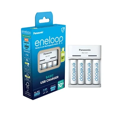 Immagine di Panasonic BQ CC61 + eneloop AA Caricabatterie universale NiMH Ministilo (AAA), Stilo (AA)