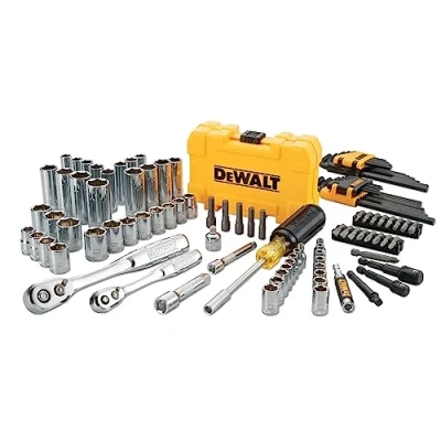 Immagine di DeWalt DWMT73801 1, Set di Attrezzi da Meccanico, 108 Pezzi, incl. Cricchetto, Chiavi a Bussola, Punte, Chiave Esagonale, 100% Acciaio Forgiato Altamente Resistente, in Valigetta