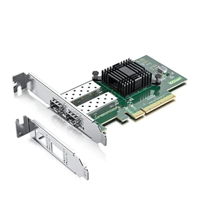 Immagine di 10Gtek 10Gb PCI E NIC Scheda di Rete per Intel X520 DA2(Intel E10G42BTDA), 82599ES Controller, Dual SFP+ Port, Express Ethernet LAN Adapter Support Windows Server/Linux/VMware