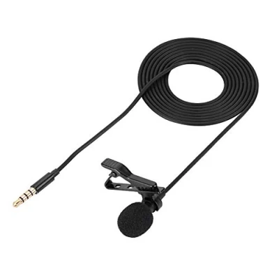 Immagine di Estink Microfono a cravatta per telefono Omnidirezionale, 3,5 mm, jack con cavo da 1,5 m, iOS/Andriod/Windows, Youtube/Intervista/Podcast/video