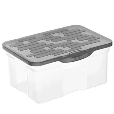 Immagine di Rotho Ranger Scatola di Conservazione con Coperchio, Plastica (PP) senza BPA, Grigio (Antracite), A5/4.2 L, 26.5 x 19.0 12.5 cm
