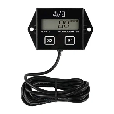 Immagine di Jayron JR HM011N Contagiri Induttivo Benzina LCD Contagiri/Contaore Ripristinabile Impermeabile per Paramotori,Ultraleggeri,Generatori,Tosaerba,Moto