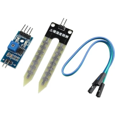 Immagine di HALJIA igrometro per il terreno, modulo di rilevazione, sensore umidità del acqua, sistema irrigazione automatico Compatibile con robot Arduino Smart Car