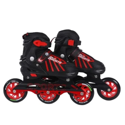 Immagine di Endless EL1031 Inline Adjustable Skates Large 39 EUR (UK 5.5) 43 9) for 12 Years and Above Red Aluminium Chassis 100 mm PU Three Wheels With ABEC 9 Bearings Indoor Outdoor