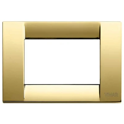 Immagine di Vimar 16733.32 Idea Placca Elettrica Classica 3 moduli, metallo pressofuso, oro lucido