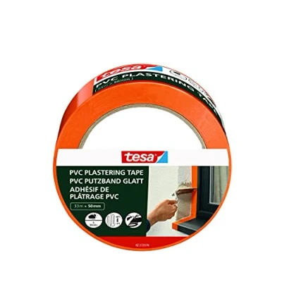 Immagine di tesa Nastro per Intonaco in PVC Con supporto rinforzato PVC, intonacature all&#039;esterno Resistente alle temperature, strappabile a mano Arancione 33 m x 50 mm