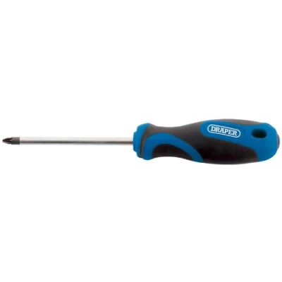 Immagine di Draper N. 2 100 mm PZ TIPO Soft Grip Cacciavite Strumento manuale a croce lama in acciaio al cromo vanadio 48928