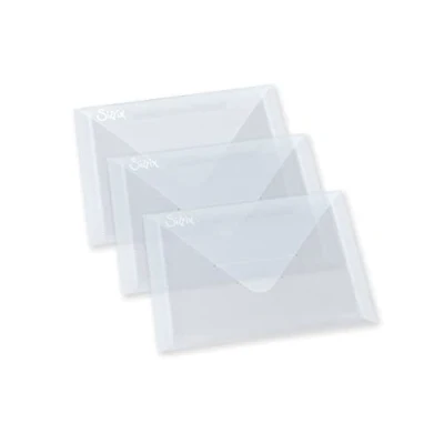 Immagine di Sizzix 654452 Accessorio Buste di Plastico, Acciaio Inossidabile, Bianco, 20.5 x 15.2 1.9 cm