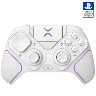 Immagine di PDP Victrix Pro BFG senza fili Gaming controllore for Playstation 5 / PS5, PS4, PC, Modular Gamepad, Remappable Buttons, Customizable Triggers/Paddles/D Pad, PC App bianco