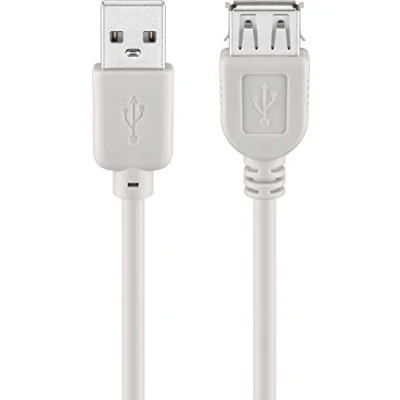 Immagine di Goobay 68621 Cavo Prolunga USB 2.0 ad Alta Velocità, Grigio, 0.3 m Lunghezza del