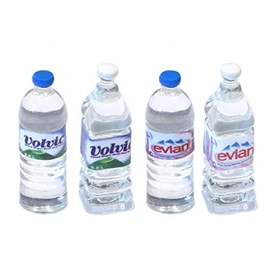 Immagine di MyTinyWorld Set da 4 Miniatura per Casa delle Bambole Resina Acqua Bottiglie