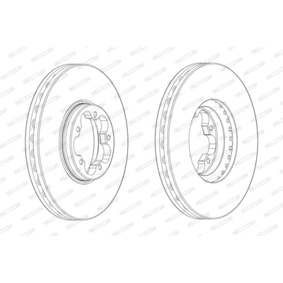 Immagine di FERODO PREMIER DDF2470 1 Disco freno 308 33 5 111,5 ventilato senza accessori FORD: Transit Custom V362 Van, Mk6 Bus