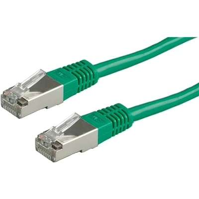Immagine di Roline 21.15.0343 RJ45 cavo di rete, patch CAT 5e S/FTP 2.00 m Verde doppia schermatura, contatti connettore dorati 1 pz.