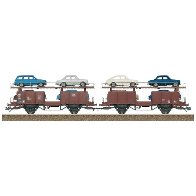 Immagine di TRIX H0 24332 Coppia di vagoni per trasporto auto DB
