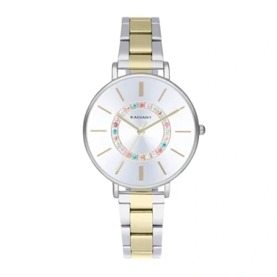 Immagine di Radiant Collezione Saturn Orologio analogico e automatico. da polso per donna. con bracciale quadrante argentato in acciaio inossidabile. Dimensioni 36mm. 3ATM.