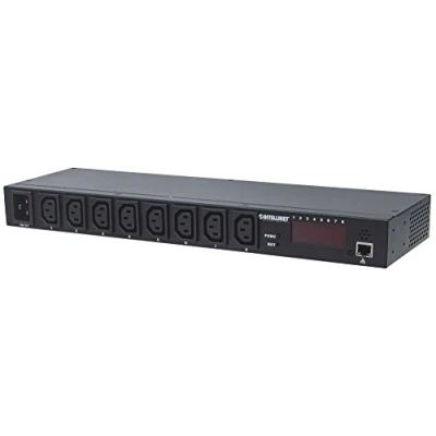 Immagine di Intellinet 163682 8AC outlet(s) Black Power Distribution unit (PDU) Units (PDUs) (Monitored, Metal, Black, FCC, CE, 8 AC outlet(s), C13 coupler)