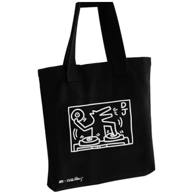Immagine di am Keith Haring Custodia in tela resistente per vinile, libri, shopping e molto altro ancora, ideale l&#039;uso quotidiano, Nero