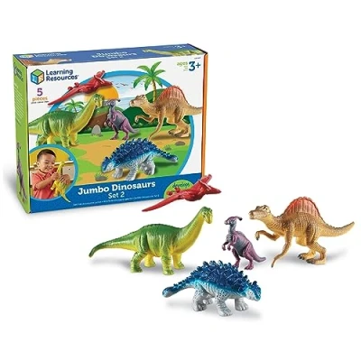 Immagine di Learning Resources Dinosaurs Expanded Apatosaurus Dinosauri Jumbo (Set da 2), Colore, 5 Piece, LER0837