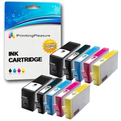 Immagine di Printing Pleasure 10 Cartucce d&#039;inchiostro compatibili per HP Photosmart 7510 7520 B8550 B8553 C5380 C5383 C6380 C6383 D5460 D5463 D7560 Premium C309a C310a C510a Sostituzione 364XL