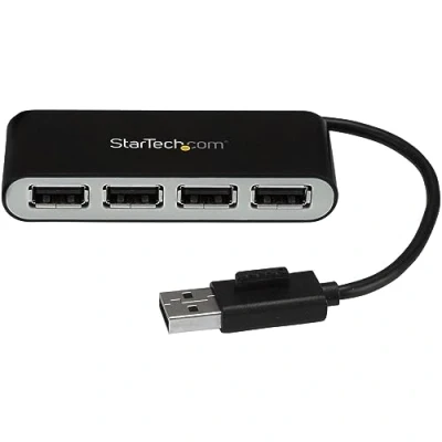 Immagine di STARTECH HUB USB 2.0 PORTATILE A 4 PORTE CON CAVO MINI USB2.0