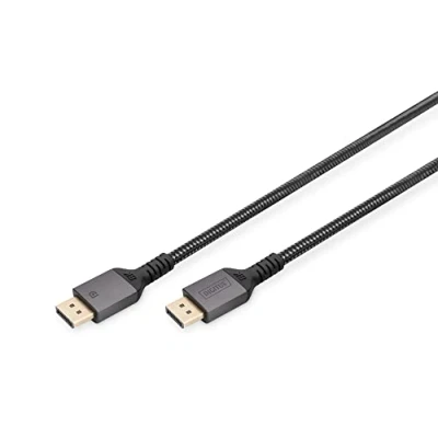 Immagine di Digitus Displayport Cavo Spina 1 m Nero DB 340201 010 S tripla schermatura, Flessibile, Privo di alogeni, tondo