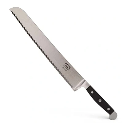 Immagine di Güde Solingen Coltello da Pane per Mancini forgiato, 32 cm, Pom Nero, Alpha Doppio Collarino, Fatto a Mano in Germania