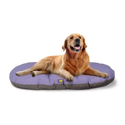 Immagine di Ferplast Cuccia Cane Relax, Cuscino per cani di grandi dimensioni, Gatto, Tappetino cucce e auto Lavabile in Cotone con Soffice Imbottitura, 85 x 55 cm. Lilla