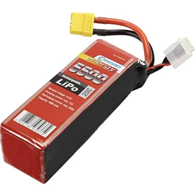 Immagine di Conrad energy Batteria ricaricabile LiPo 14.8 V 5500 mAh Numero di celle: 4 20 C Softcase XT90