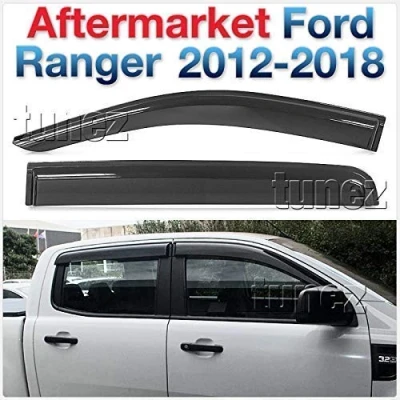 Immagine di tunez® Parapioggia Visiera per Porte e finestre intemperie Protezione Antivento Deflettori compatibili con Ranger T6 PX MK1 MK2 Anno 2012 2018