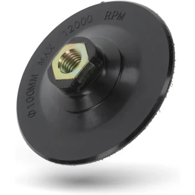 Immagine di PRODIAMANT Piatto di Supporto Rigido e Piatto, 100 mm, M14, per Dischi abrasivi con Chiusura in Velcro