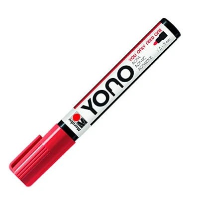 Immagine di Marabu 12400103125 YONO, pennarello acrilico versatile con punta rotonda giapponese, a base d&#039;acqua, resistente alla luce e impermeabile, per quasi tutte le superfici, 1,5 3 mm