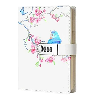 Immagine di NectaRoy Quaderno Scrittura, pelle PU Fashion Daily Taccuino con a combinazione, Carte di credito, Portapenne, Taglia 215x150mm