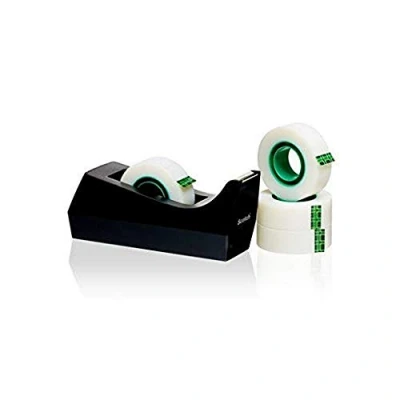 Immagine di Scotch Dispenser per Nastro adesivoC38, nero + adesivo invisibileMagic, 19 mm x 33 m, 4 rotoli/confezione