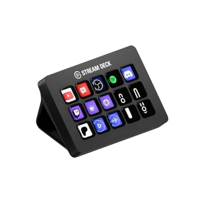 Immagine di Elgato Stream Deck MK.2 Controller da studio, 15 tasti macro, attiva azioni nelle app e in software quali OBS, Twitch, ​YouTube altro, funziona con Mac PC