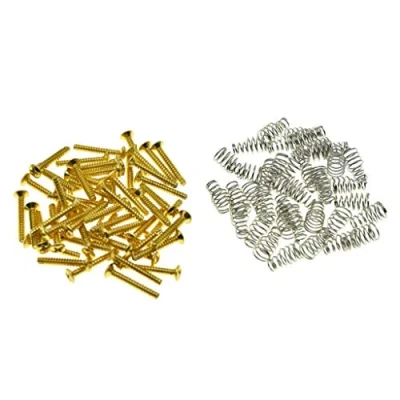 Immagine di Kaish, confezione da 50 viti e molle con filettatura metrica M3 a bobina singola, 3 x 21,5 mm, Oro