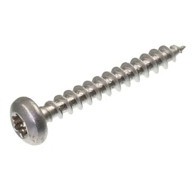 Immagine di SECCARO viti per truciolato a testa semicircolare 4 x 30 mm, in acciaio inox V2A VA A2, legno con filettatura completa, TX/esagono incassato, rotonde, 250 pezzi