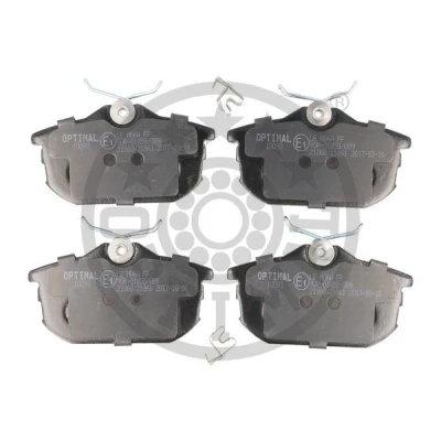 Immagine di OPTIMAL BP 10093 Kit pastiglie freno Assale posteriore con segnalatore acustico usura senza viti/bulloni MITSUBISHI: COLT 6, Space Star