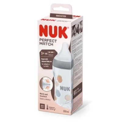 Immagine di Bottiglia Perfect Match, M, + 3 mesi, Branch, 260 ml, Nuk