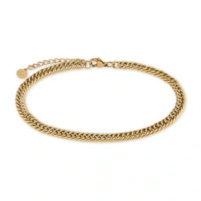 Immagine di GD GOOD.designs Cavigliera Panzer per donne in oro impermeabile regolabile (22 27cm) Gioielli acciaio inossidabile placcato