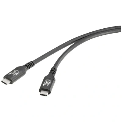 Immagine di Renkforce Cavo USB USB4™ Spina C®, C® 1.00 m Nero in alluminio RF 5235978