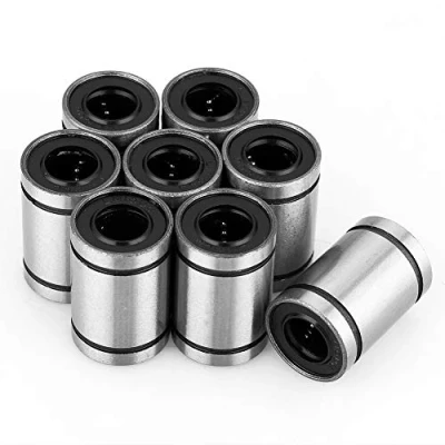 Immagine di GLOGLOW Cuscinetti a Sfere lineari, 8pcs LM10UU 10mm Cuscinetto 3D Parti CNC boccola Movimento lineare Accessorio