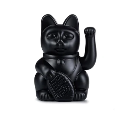 Immagine di DONKEY Products Gatto di vignino, in plastica, 10,5 x 8,5 15 cm, colore: Nero