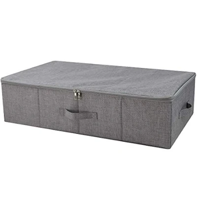 Immagine di iwill CREATE PRO 70 * 40 18cm, Scatola portaoggetti grande pieghevole con coperchio, Misura speciale per sotto il letto, Divano, Armadietto, Cesta organizer scarpe, Grigio scuro