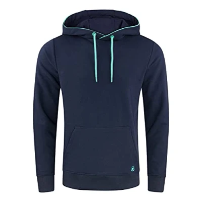Immagine di riverso RIVEnno Felpa con cappuccio da uomo tasche a marsupio, vestibilità normale, tinta unita, cotone, beige, grigio, verde, blu, rosso, marrone, nero, S, M, L, XL, 2XL, 3XL, 4XL, 5XL,